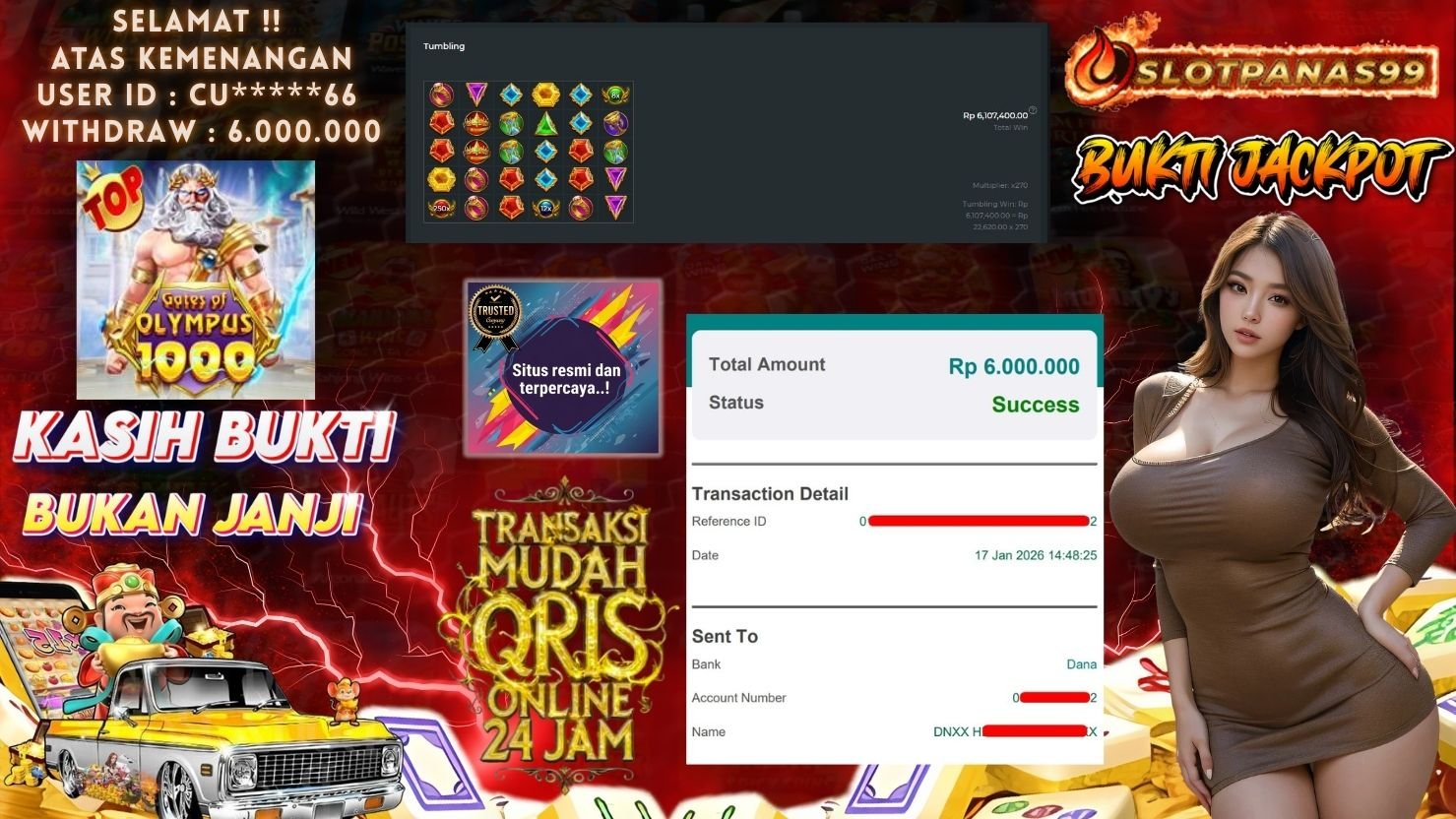 SLOTPANAS99 JACKPOT SLOT GATES OF OLYMPUS 1000